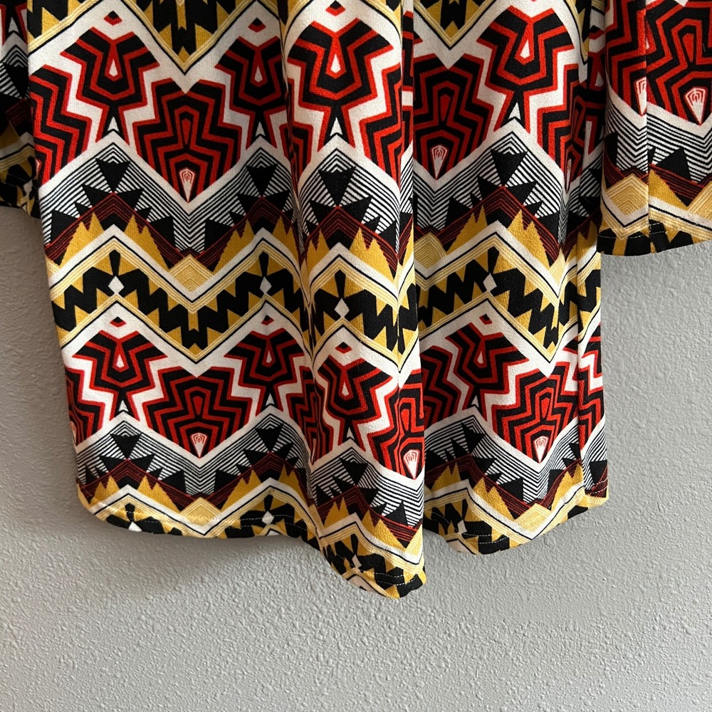 West Loop Womens Extra Large Geometric Print Long Sleeve Off Shoulder‎ Dress - Picture 4 of 10